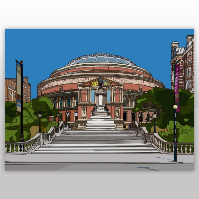 Illustration of the Royal Albert Hall - London